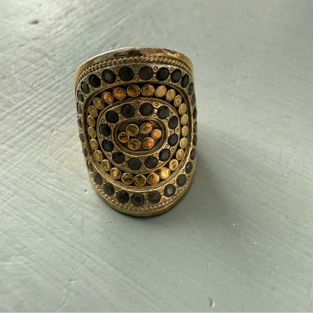 Anna Beck 925 Sterling Silver & 18K Gold Plated Ring Size 6.5 - Picture 10 of 10